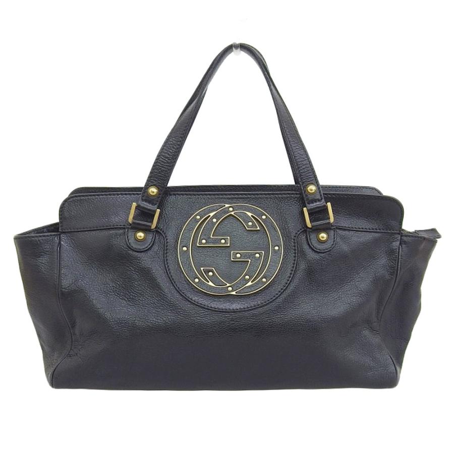 グッチ Gucci ブロンディ インターロッキングg ハンドバッグ レザー 黒 ブラック 希少 レア 本物保証 Tk30b0609 高島屋質店 通販 Yahoo ショッピング