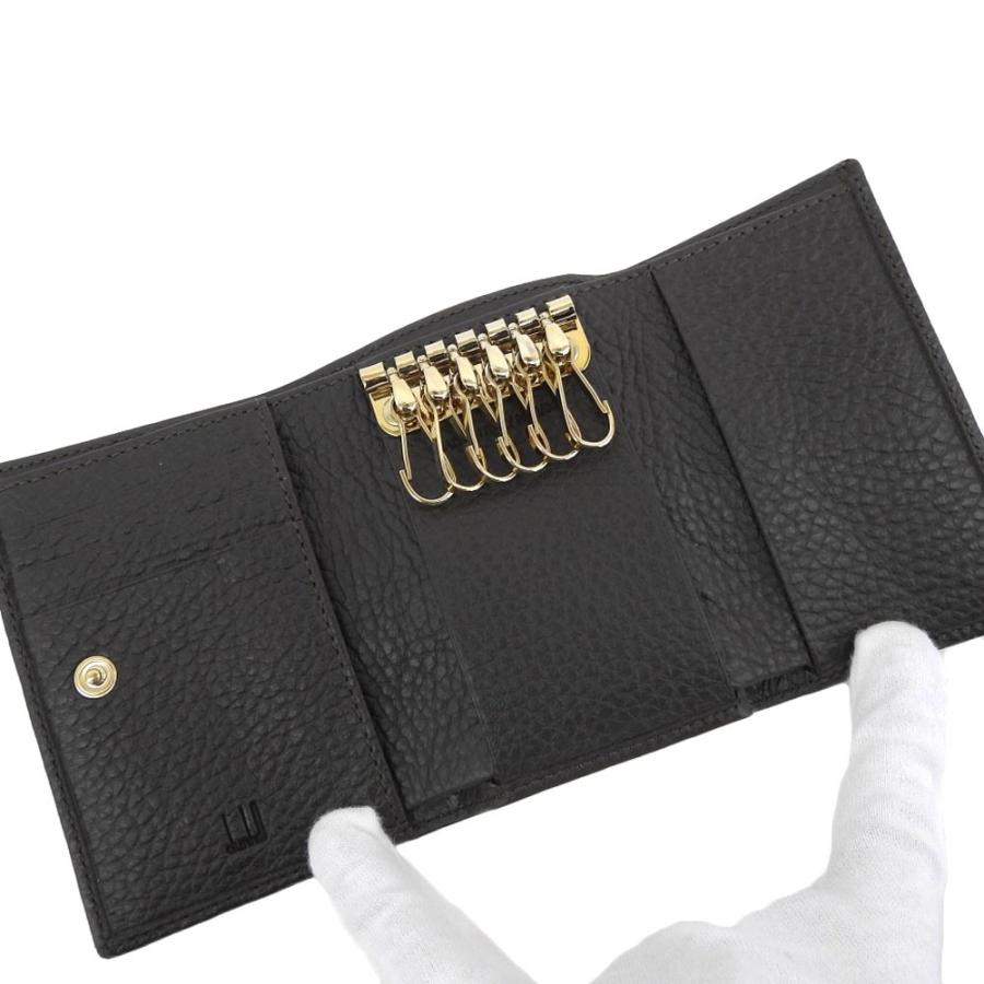 dunhill（ダンヒル） DUNHILL 6連 キーケース レザー こげ茶 ゴールド