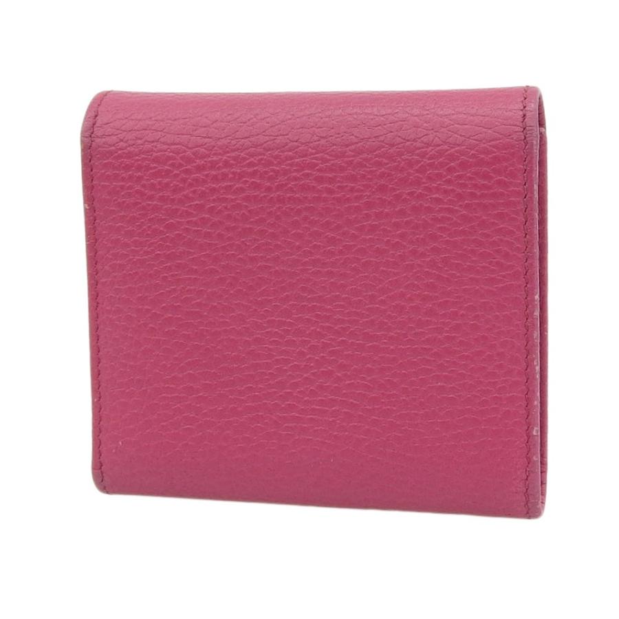 GUCCI三つ折り財布【最終値下げ/美品】 GUCCI（グッチ） 美品 スウィング 三つ折り財布 ピンク 368234 本物