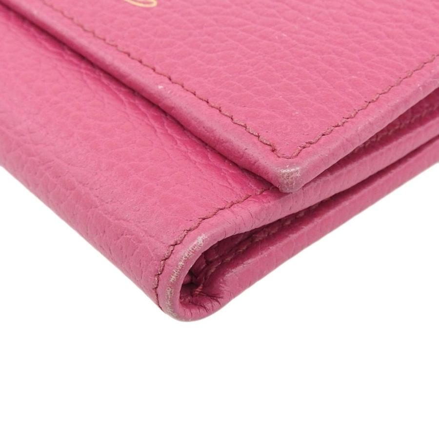 GUCCI（グッチ） 美品 スウィング 三つ折り財布 ピンク 368234 本物