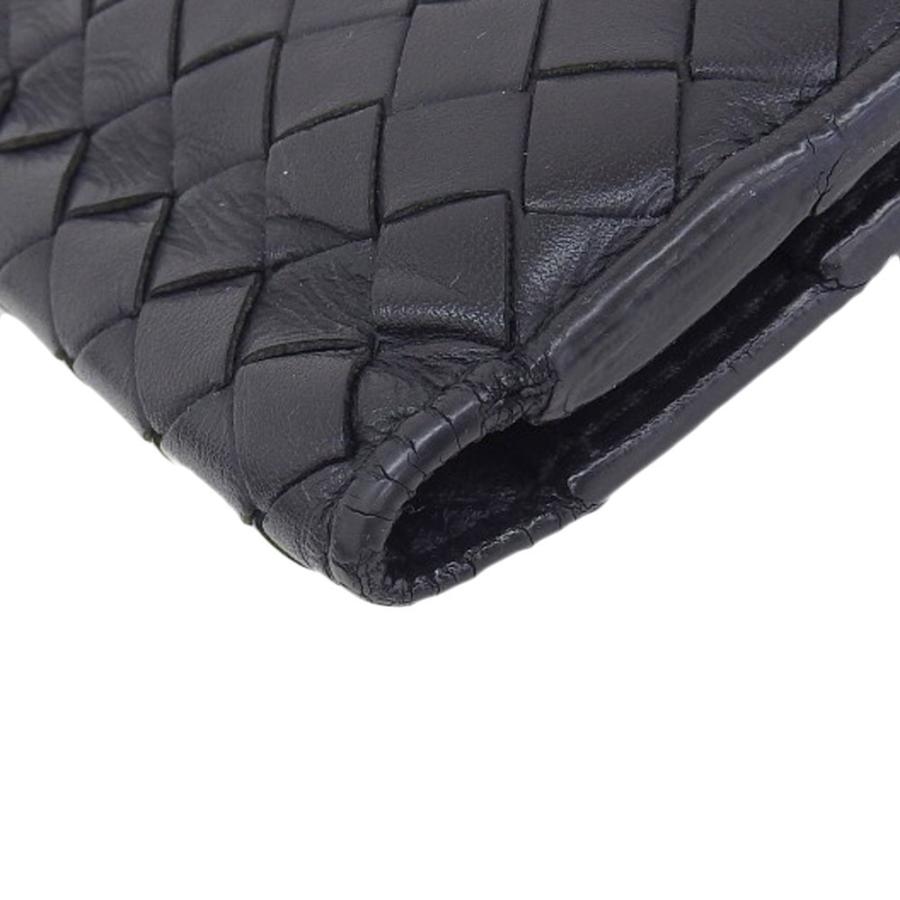 【本物保証】 ボッテガヴェネタ BOTTEGA VENETA イントレチャート 長財布 レザー 黒 156819 BOTTEGA VENETA（ボッテガ・ヴェネタ） イントレチャート 長財布