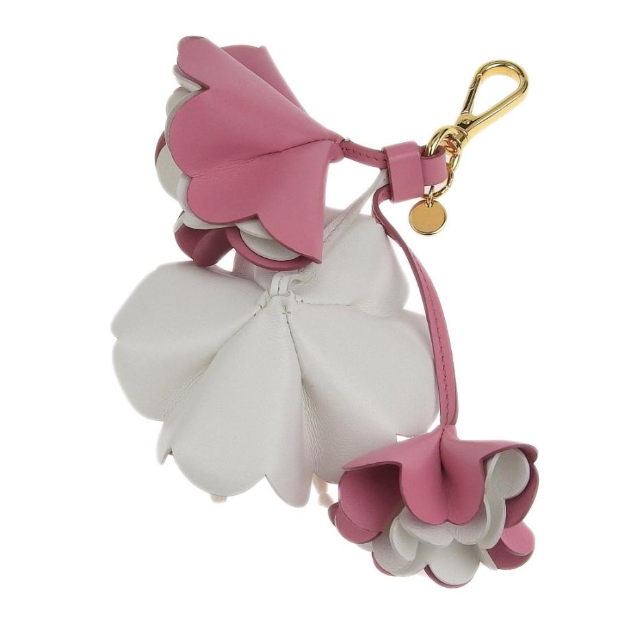 miu miu（ミュウミュウ） フラワー バッグチャーム 花 ピンク 白