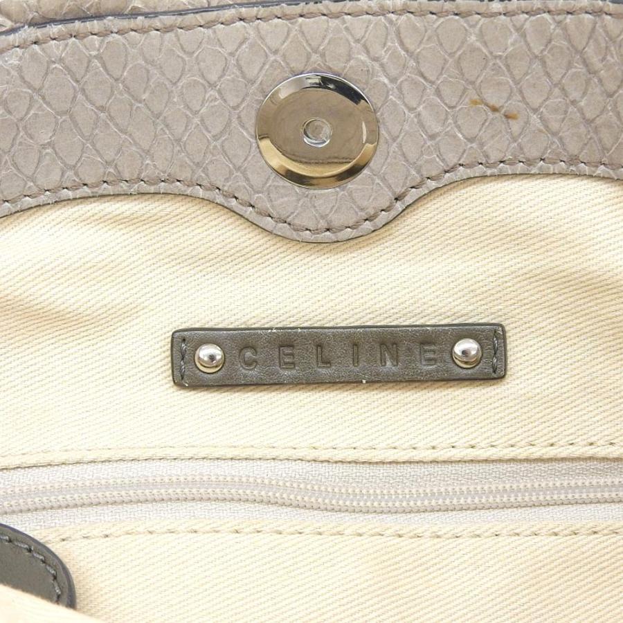 セリーヌ Celine ピローミディアム ハンドバッグ トートバッグ ショルダーバッグ パイソン型押し 本物保証 美品 Tk31b06 高島屋質店 通販 Yahoo ショッピング