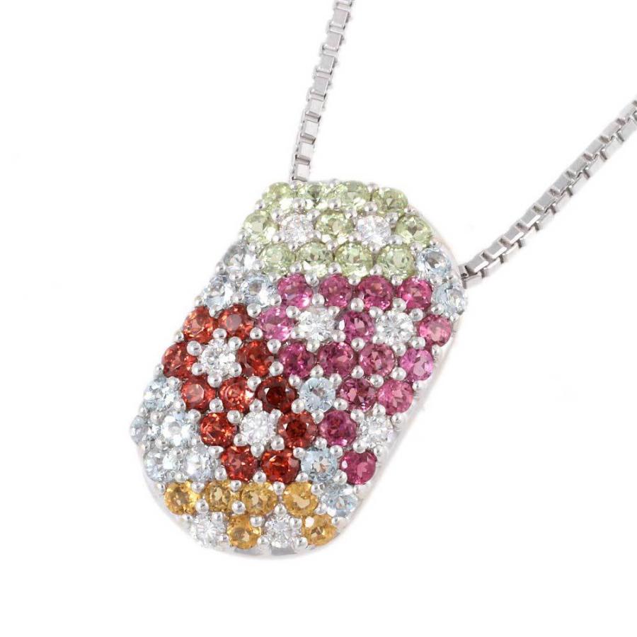 ジュエリーマキ JEWELRY MAKI ネックレス K18WG ピンクトルマリン 