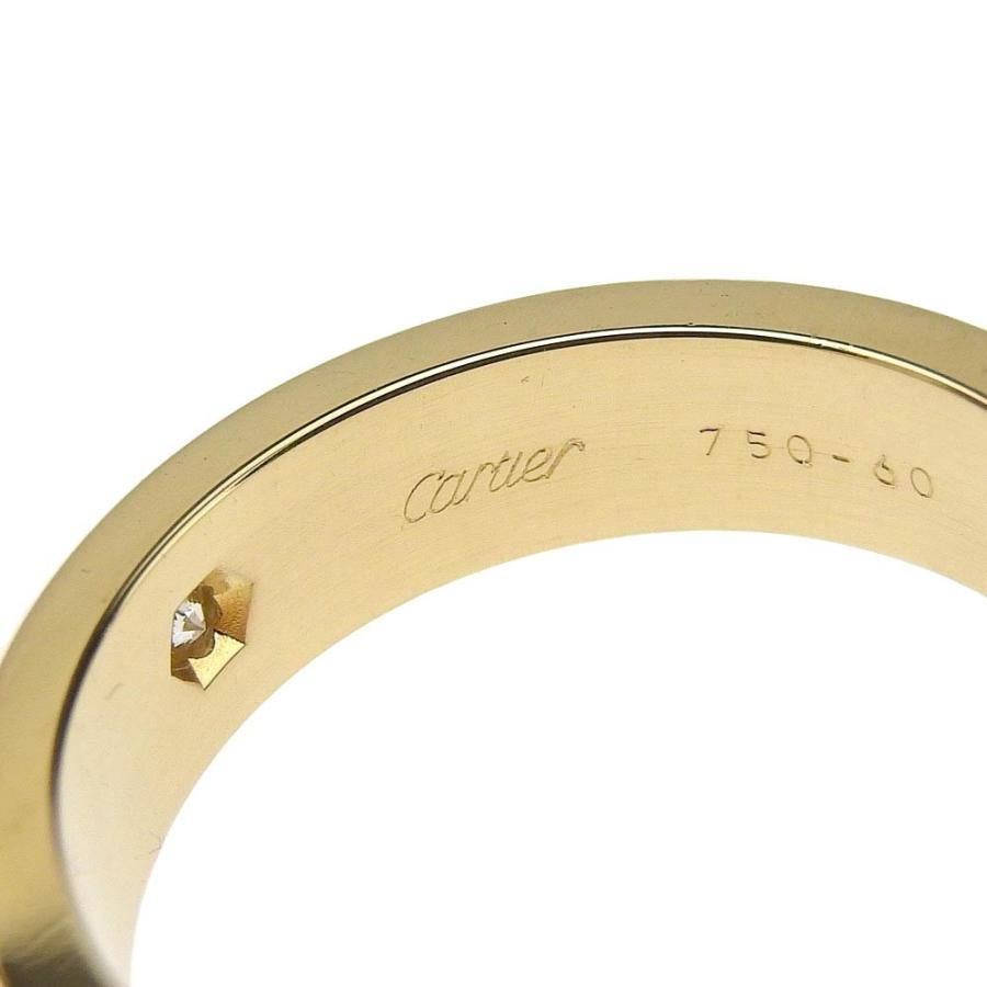 カルティエ CARTIER ハーフダイヤ ラブリング K18YG ダイヤモンド
