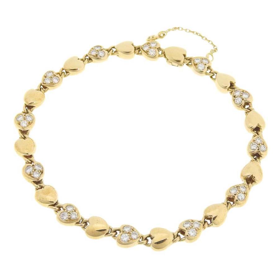 Cartier（カルティエ） ハート ブレスレット K18YG パヴェダイヤモンド