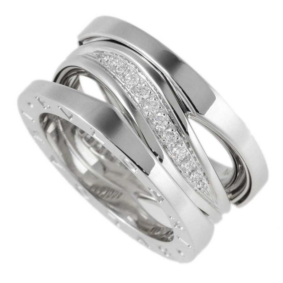 [美品]BVLGARI リング ダイヤモンド　ビー・ゼロワン 1PD 13号 ビー・ゼロワン ブルガリ BVLGARI B-ZERO1 ビーゼロワン リング K18WG