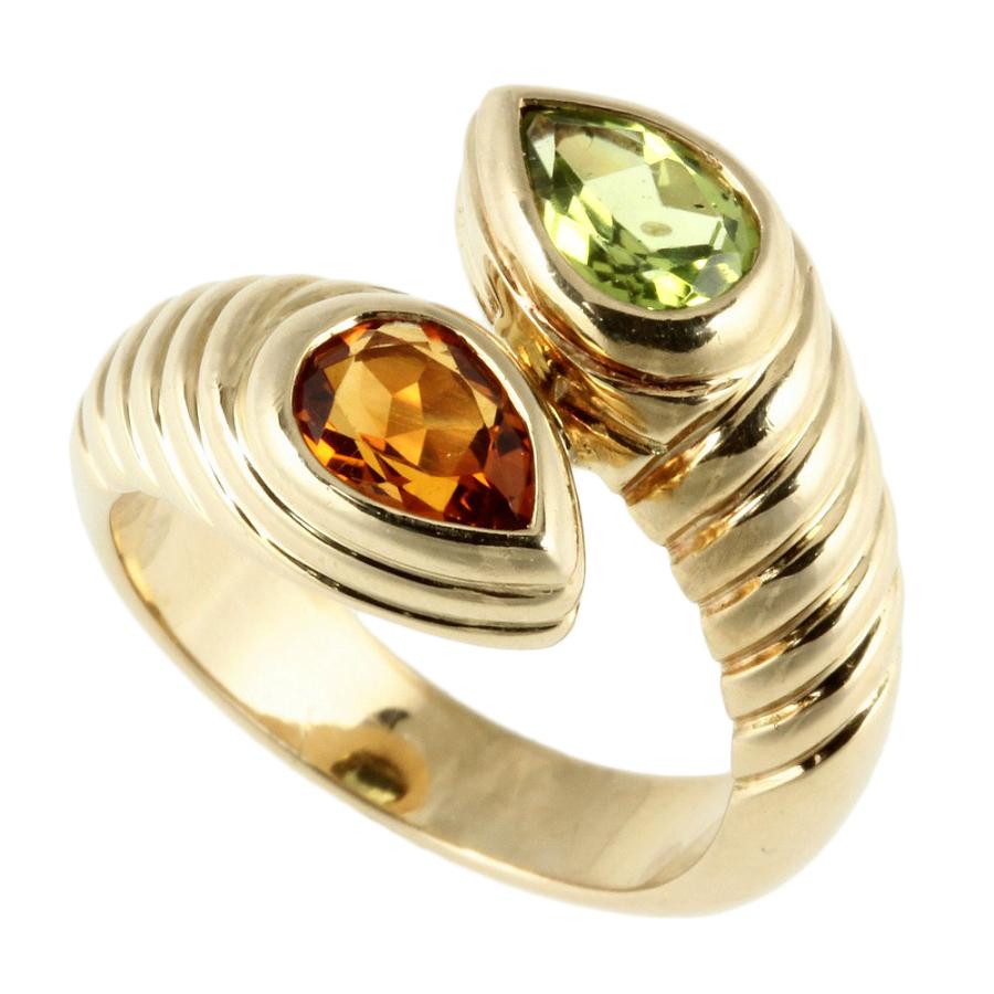 BVLGARI ブルガリ トゥボガスリング 指輪 リング K18YG シトリン  