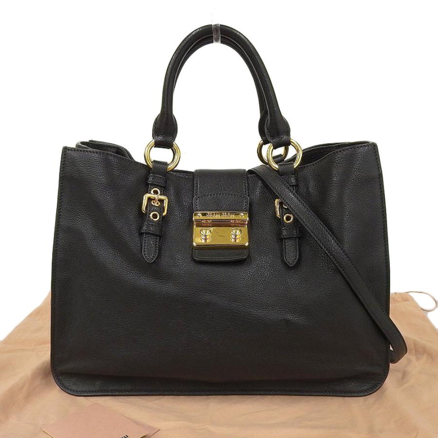 【miu miu】ミュウミュウ マドラス レザー2Wayバッグ 黒 楽天市場】ミュウミュウ miu miu マドラス 2WAYバッグ レザー 黒