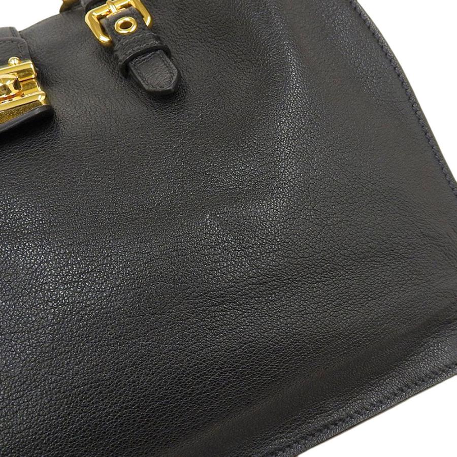 miu miu（ミュウミュウ） マドラス ハンドバッグ 2WAYバッグ レザー 黒