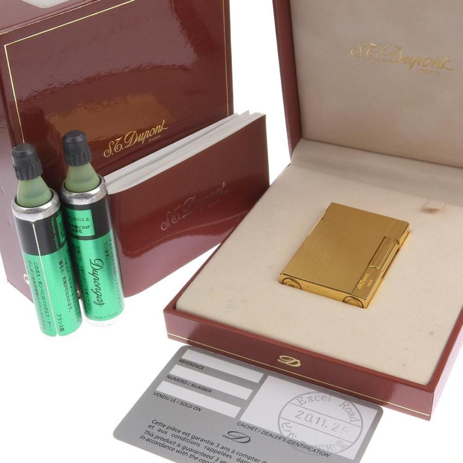 デュポン S.T.DUPONT ローラー ガスライター ゴールド 本物保証 箱・保 