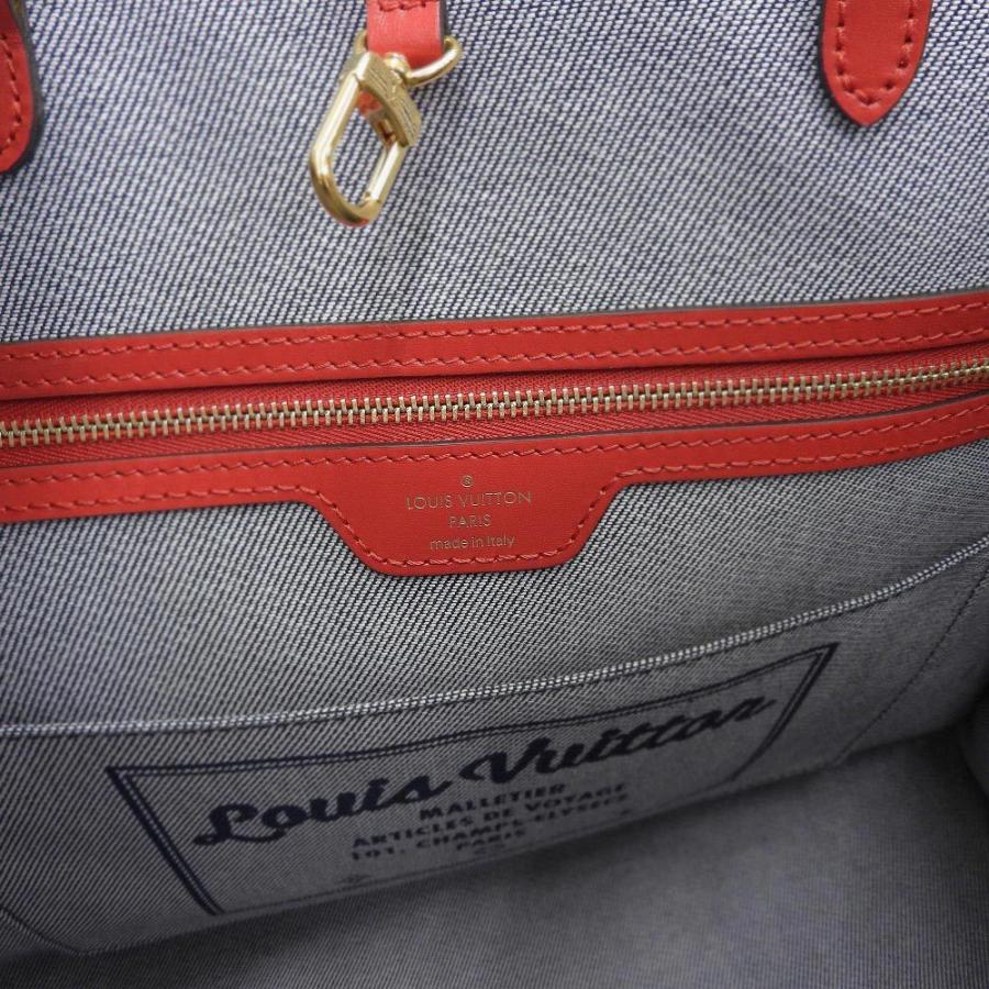 ルイヴィトン LOUIS VUITTON モノグラム デニム オンザゴーGM 2WAYバッグ ブルー レッド M44992 本物保証 布袋付 未使用｜shop-takashimaya7｜06