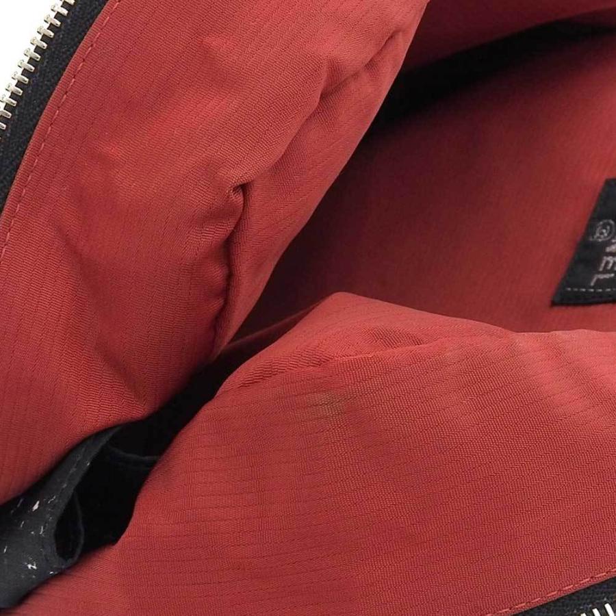 シャネル CHANEL 旧トラベルライン ポーチ ナイロン 黒 シール付 5番台