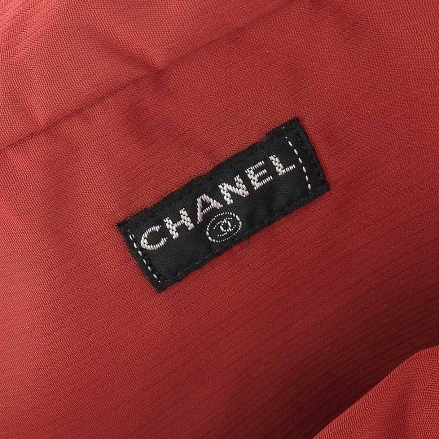 シャネル CHANEL 旧トラベルライン ポーチ ナイロン 黒 シール付 5番台