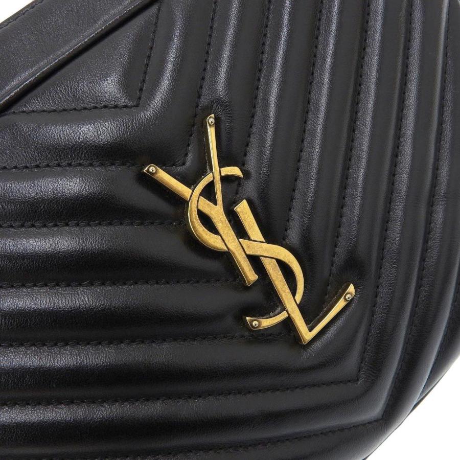 極美品☆SAINT LAURENT PARIS サンローランパリ 582673 YSLロゴ カメラバッグ レザー ショルダーバッグ ブラック イタリア製 レディース サンローラン SAINT LAURENT ショルダーバッグ カイア YSLロゴ