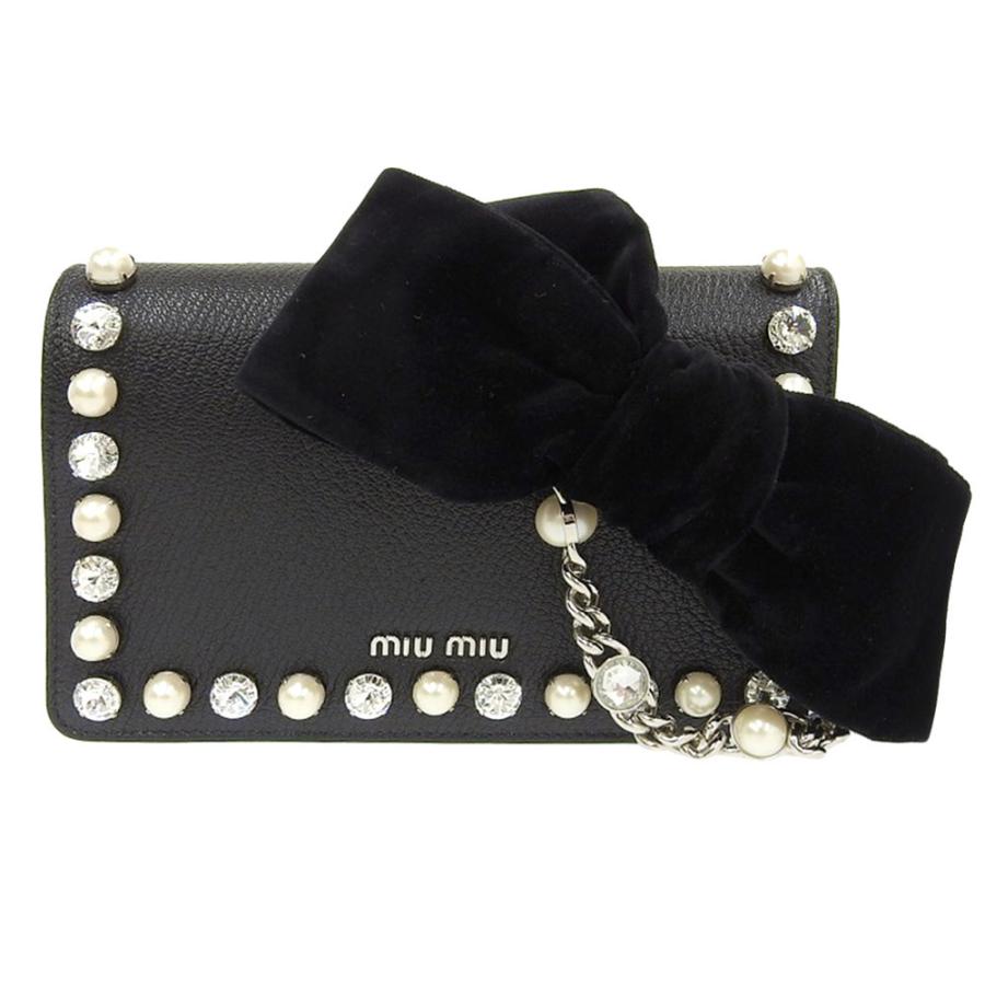 miu miu 黒 サテン パーティーバッグ miu miu 黒 サテン パーティー
