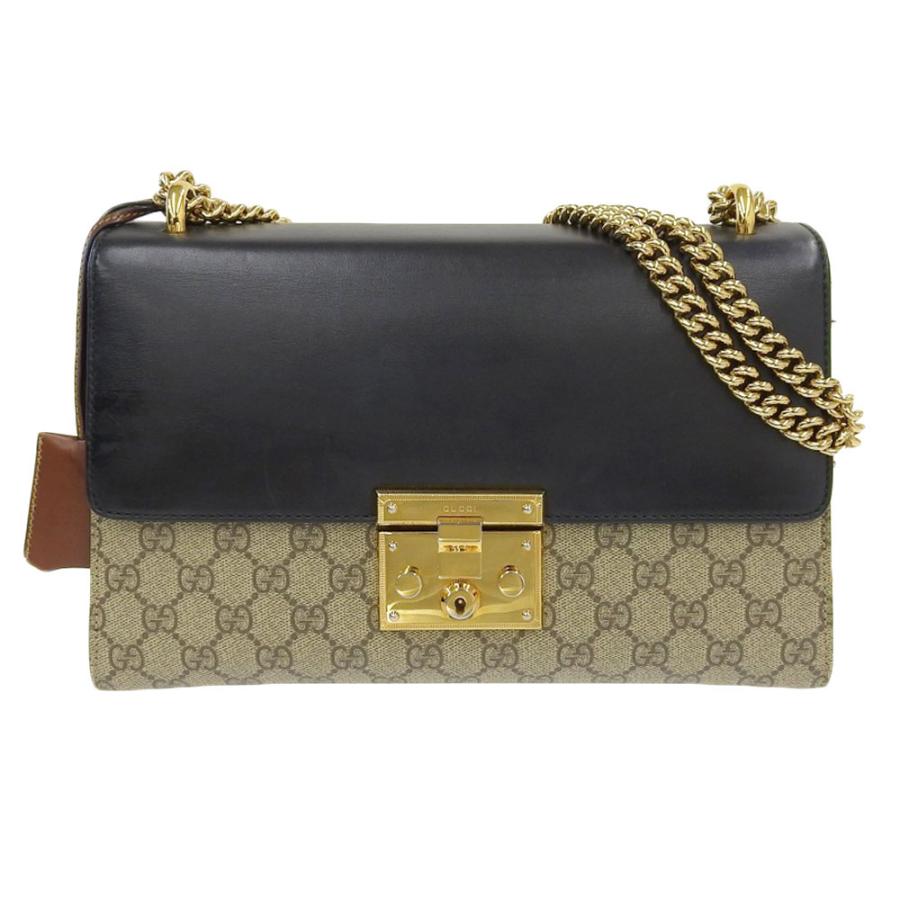 本物保証 グッチ GUCCI GGスプリーム パドロック ショルダーバッグ
