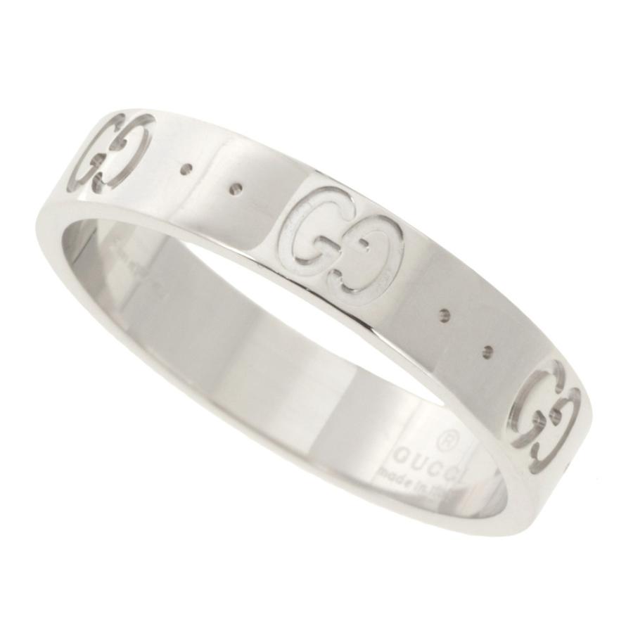 グッチ GUCCI アイコンリング 指輪 K18WG #15 14.5号 本物保証 箱