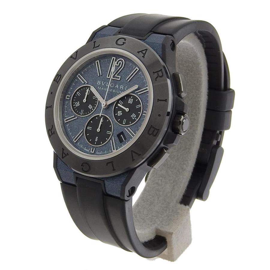 【本物保証】 箱・保付 美品 ブルガリ BVLGARI ディアゴノ マグネシウム クロノグラフ メンズ 自動巻き 腕時計 青文字盤 ブルー DG42SMCCH BVLGARI（ブルガリ） ディアゴノ マグネシウム クロノグラフ メンズ