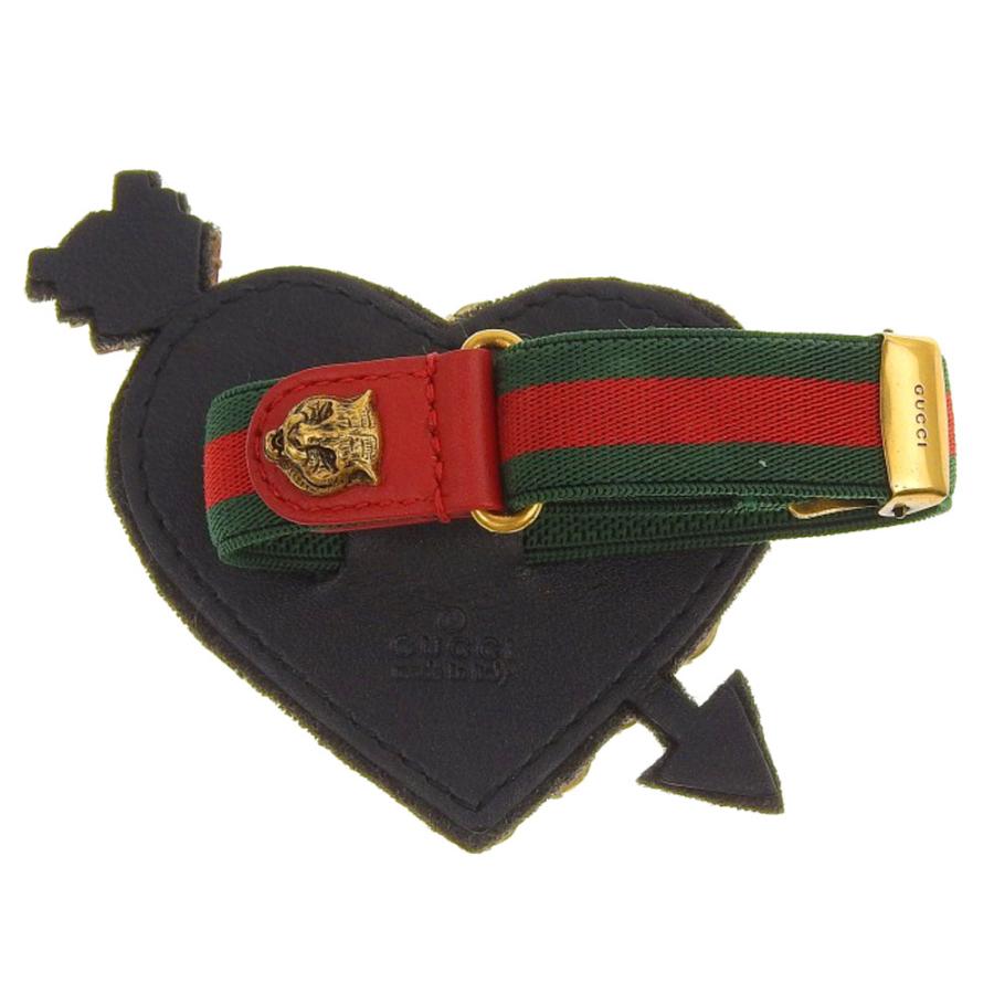 GUCCI グッチ ピアスド ハート ブレスレット ラインストーン  