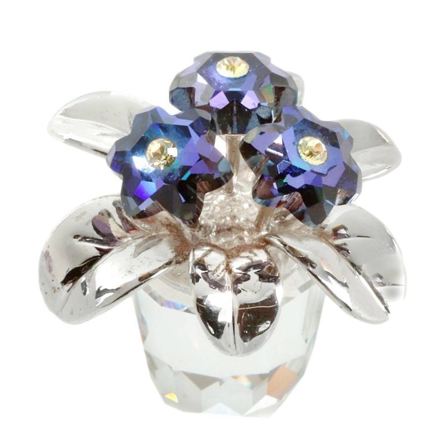 Swarovski クリスタルフラワー SWAROVSKI（スワロフスキー） 置物 鉢植え 花 フラワー クリスタル