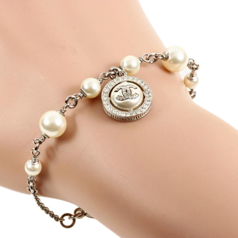 CHANEL シャネル ココマーク ロゴ ブレスレット フェイクパール ライン