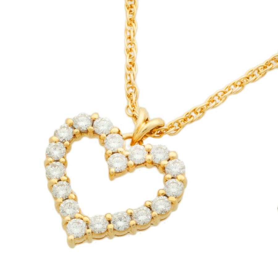 ROYAL ASSCHER（ロイヤルアッシャー） ハート ネックレス K18YG メレ