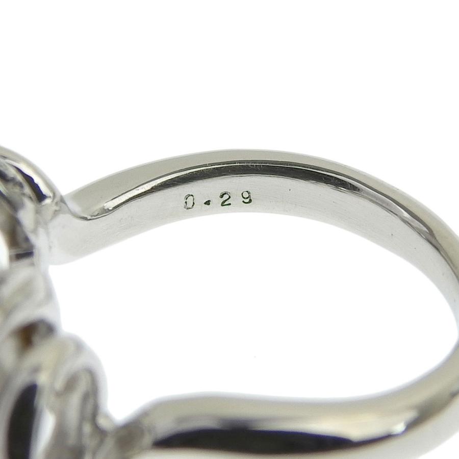 リング 指輪 Pt900 本真珠 グレーパール 約12.17ミリ メレダイヤ 0.29
