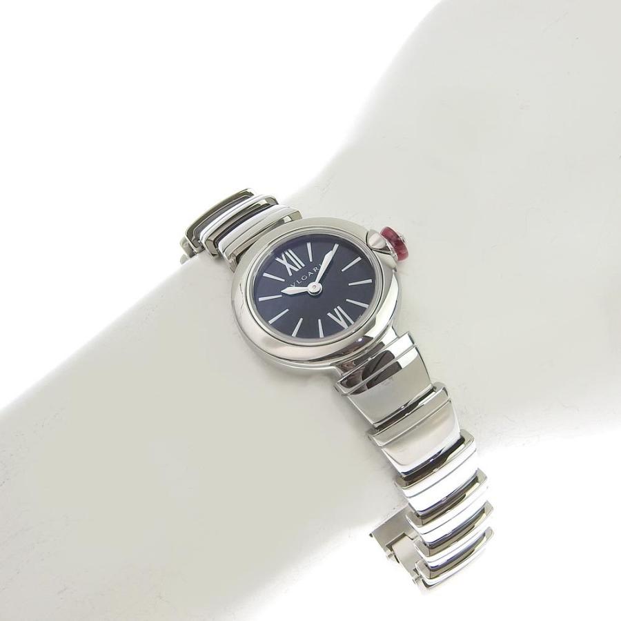 ブルガリ BVLGARI ピッコラ・ルチェア 腕時計 ステンレススチール シルバー クオーツ ブラック文字盤 レディース【中古】【Aランク】 ブルガリ BVLGARI ピッコラ・ルチェア 腕時計 ステンレススチール