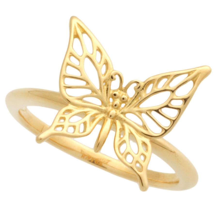 K.uno ケイウノ K.UNO バタフライ モチーフ リング 指輪 イエロー  