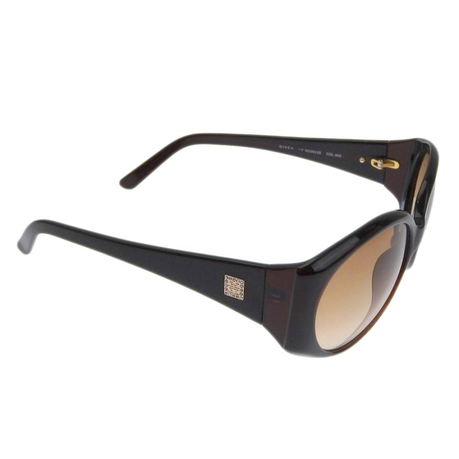 ジバンシー GIVENCHY サイドラインストーン ロゴ サングラス ブラウン
