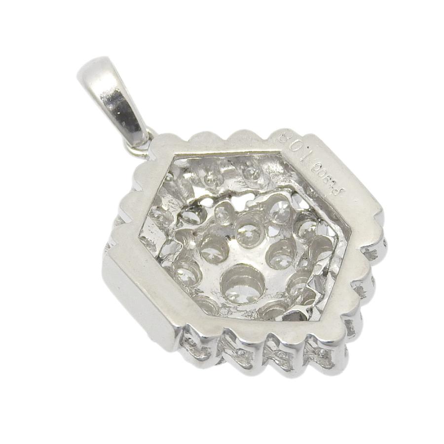 ペンダントトップ プラチナ Pt900 メレダイヤモンド 1.08ct 1ct
