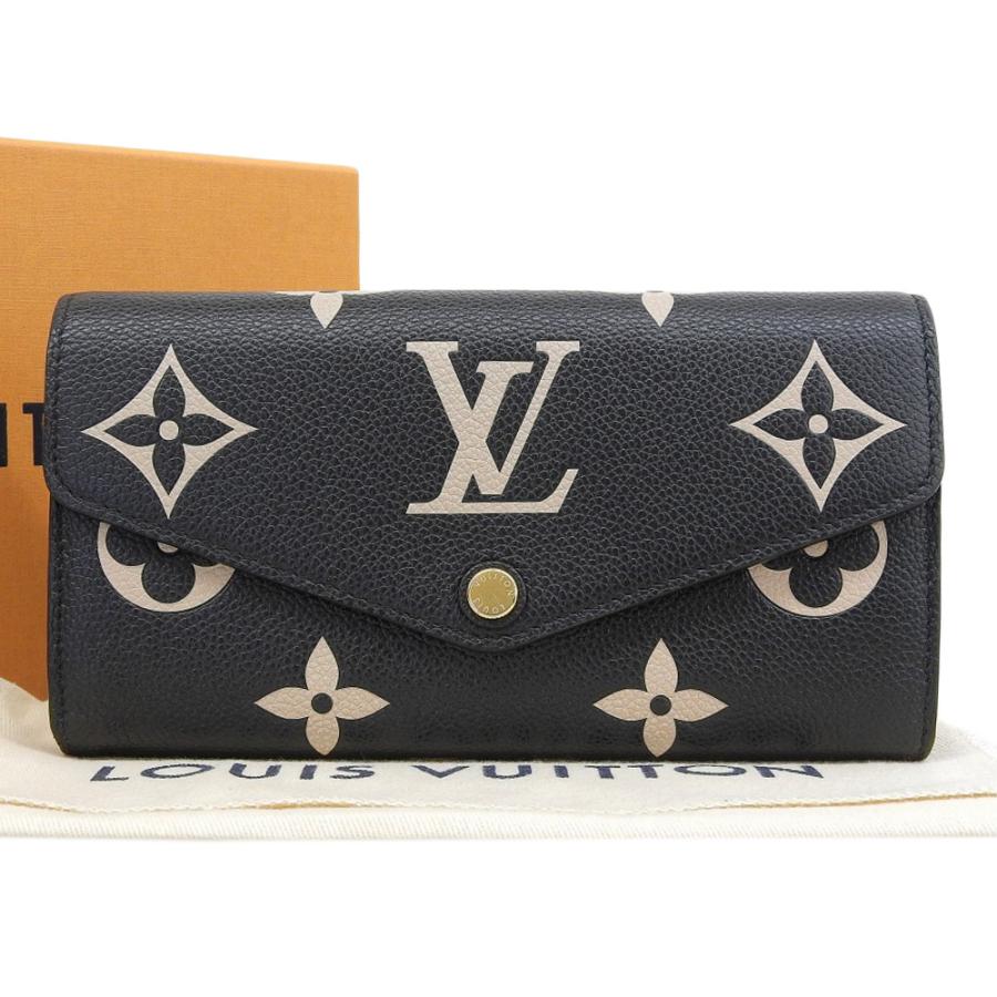 ルイヴィトン LOUIS VUITTON モノグラム アンプラント ジャイアント ポルトフォイユ サラ バイカラー 財布 M80496 本物