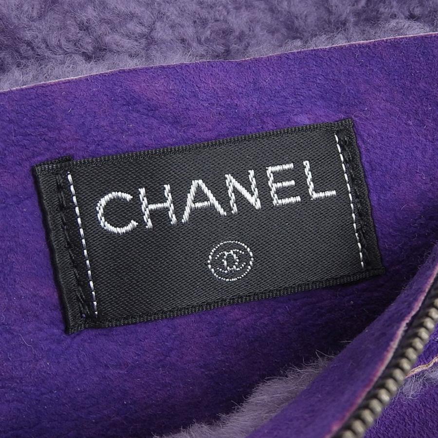 シャネル CHANEL ココマーク ショルダーバッグ ムートン パープル シール付 6番台 希少 レア 本物保証 保付 超美品｜shop-takashimaya7｜09