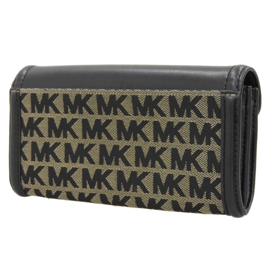 MICHAEL KORS マイケルコース MK ロゴ ホック付長財布 かぶせ蓋 MICHAEL KORS マイケルコース MK ロゴ ホック付長財布 かぶせ蓋
