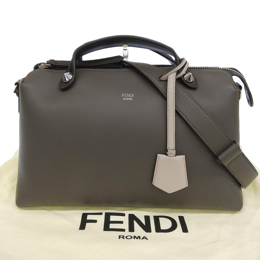 FENDI フェンディ BY THE WAY バイザウェイ ミディアム ハンドバッグ 2WAY ショルダーバッグ レザー グレー ブラック 黒 シルバー金具 8BL146 FENDI（フェンディ） 【並行輸入品】 2WAYバッグ 【BY THE WAY
