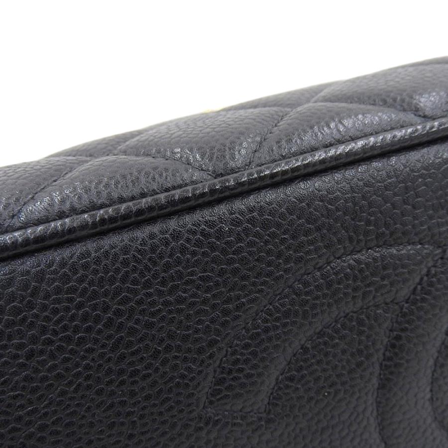 キャビアスキン シャネル CHANEL ロゴ チェーンショルダーバッグ