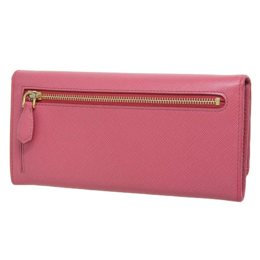 PRADA 1M1132 ブラック　長財布 サフィアーノレザー正規ピンク激安 PRADA/プラダ】 1M1132 長財布 サフィアーノレザー 黒/ピンク/白