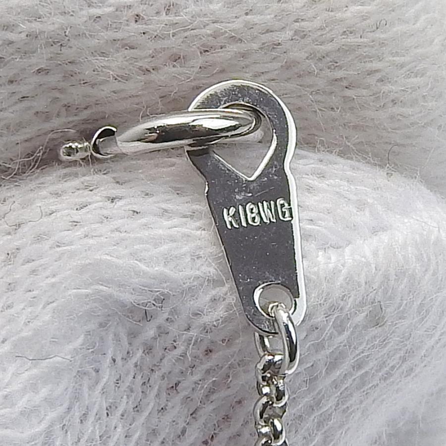 ネックレス K18PG K18WG ダイヤモンド0.09ct メレダイヤモンド0.10ct 