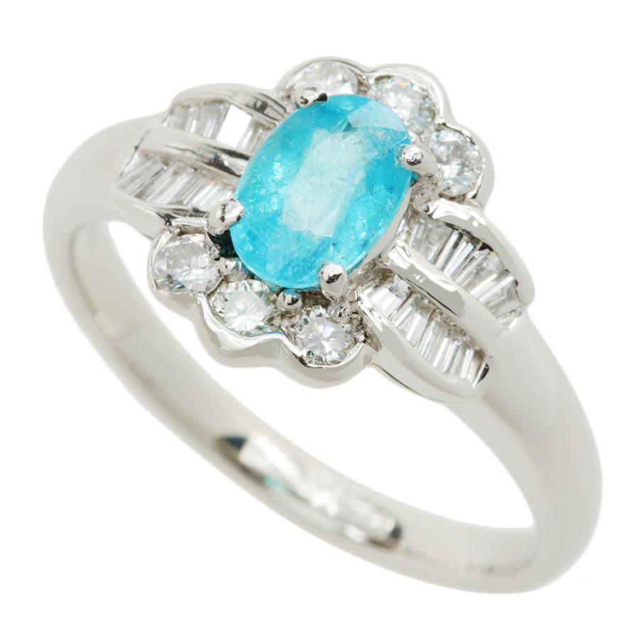 Pt900　トルマリン　プラチナリング　メレダイヤ veneziajewels_onlr0246-91489