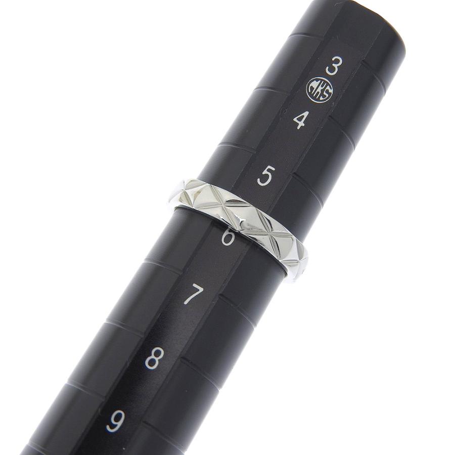 【Pt950】リング1点　CHANELマトラッセ　プラチナ ダイヤ付き CHANEL シャネル マトラッセリング 1P ダイヤモンド #49 リング