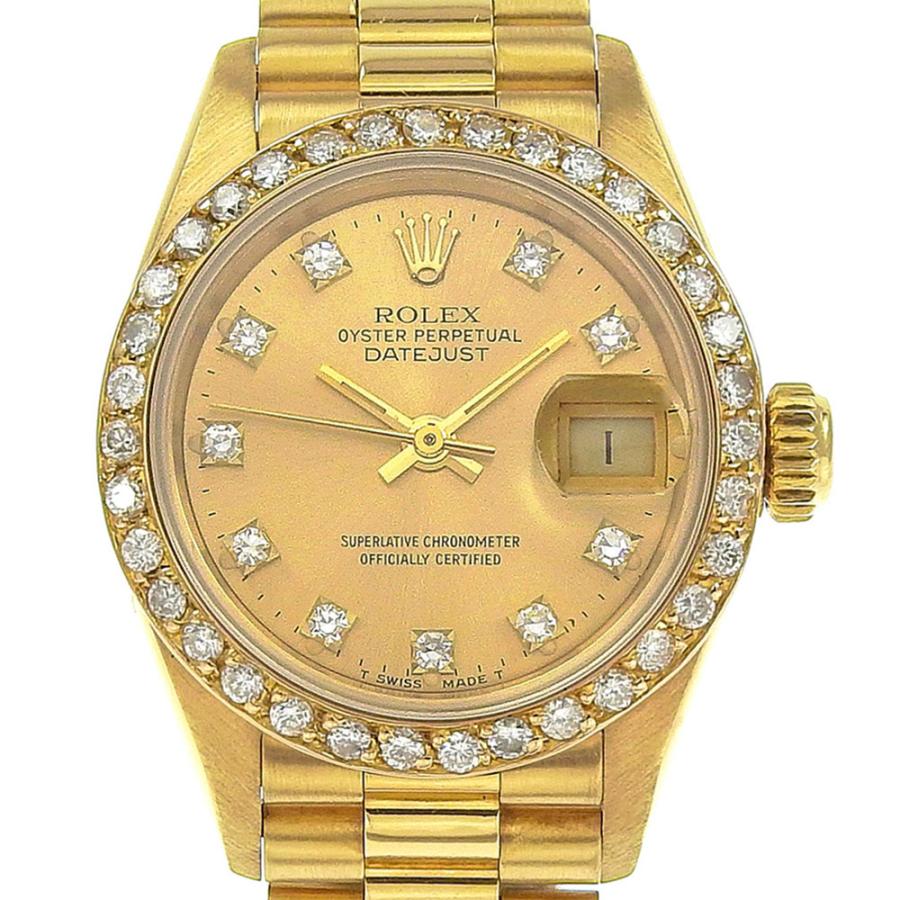 ロレックス 69178G L番 ■ デイトジャスト 10Pダイヤ K18YG イエローゴールド レディース 時計 自動巻 ROLEX□７L●8C 楽天市場】ROLEX ロレックス デイトジャスト 10Pダイヤ レディース