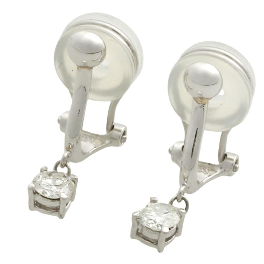 イヤリング 3.6g プラチナ Pt900 ダイヤモンド 0.23ct/0.22ct クリップ 