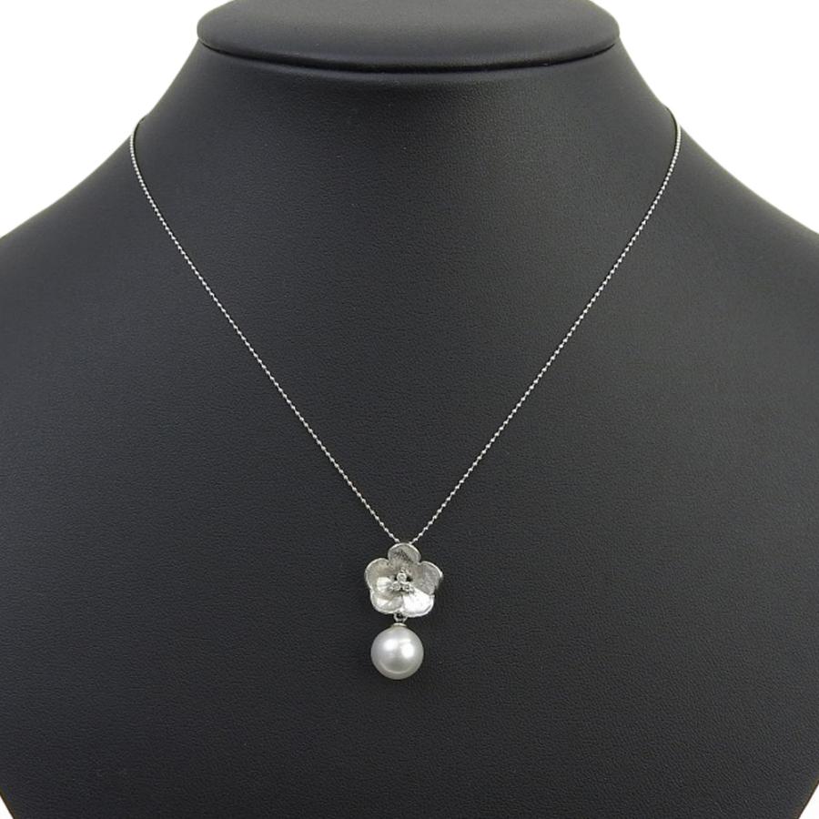 山田瑞子 MIZUKO YAMADA ネックレス Pt850/K18WG パール 約9.1