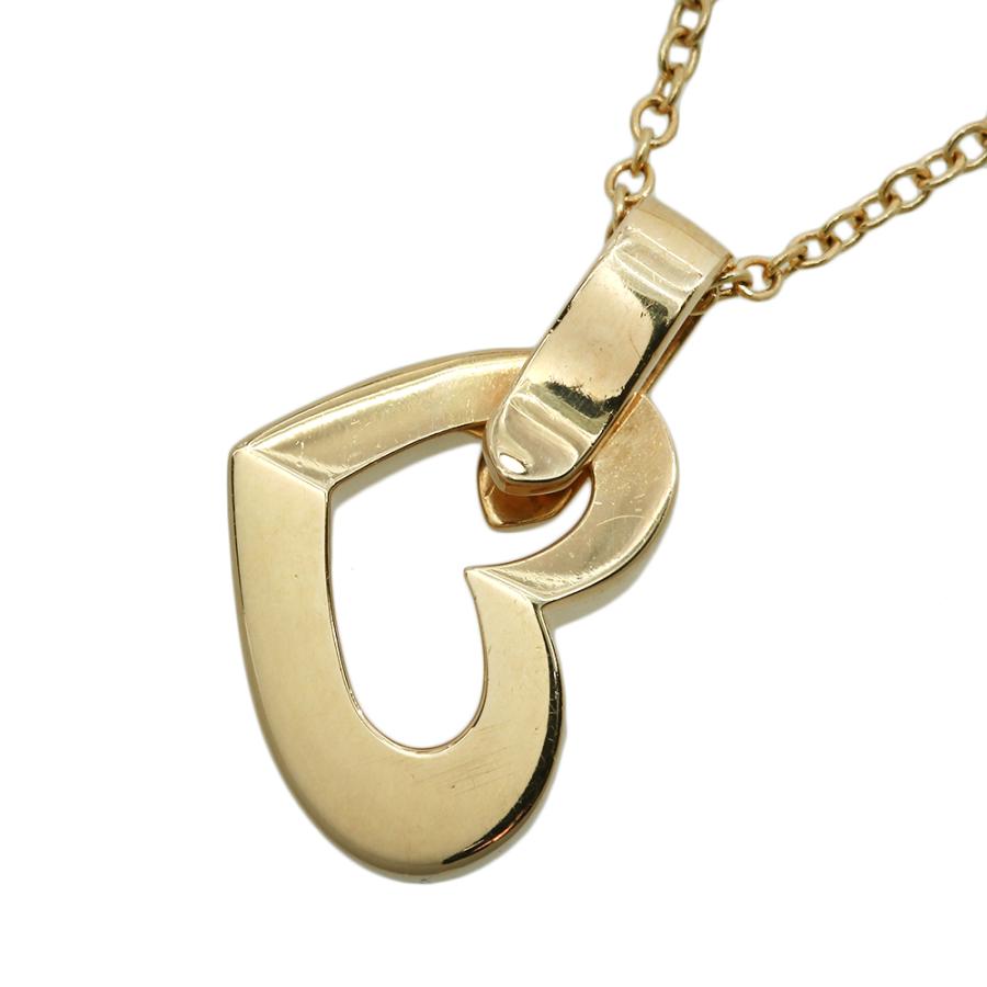アスプレイ ASPREY ハートモチーフ ネックレス K18YG イエローゴールド