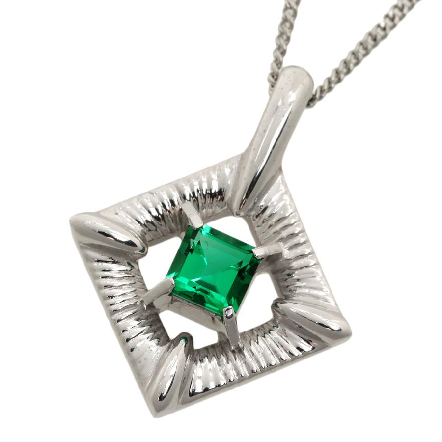 クレサンベール CRESCENT VERT KYOCERA 再結晶 エメラルド ネックレス 
