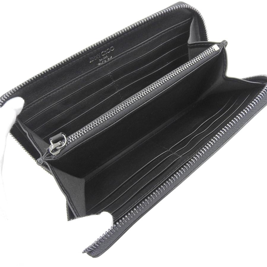 【美品】JIMMY CHOOジミーチュウ　ラウンドファスナー　長財布　❤︎ JIMMY CHOO ジミーチュウ ラウンドファスナー長財布 レザー