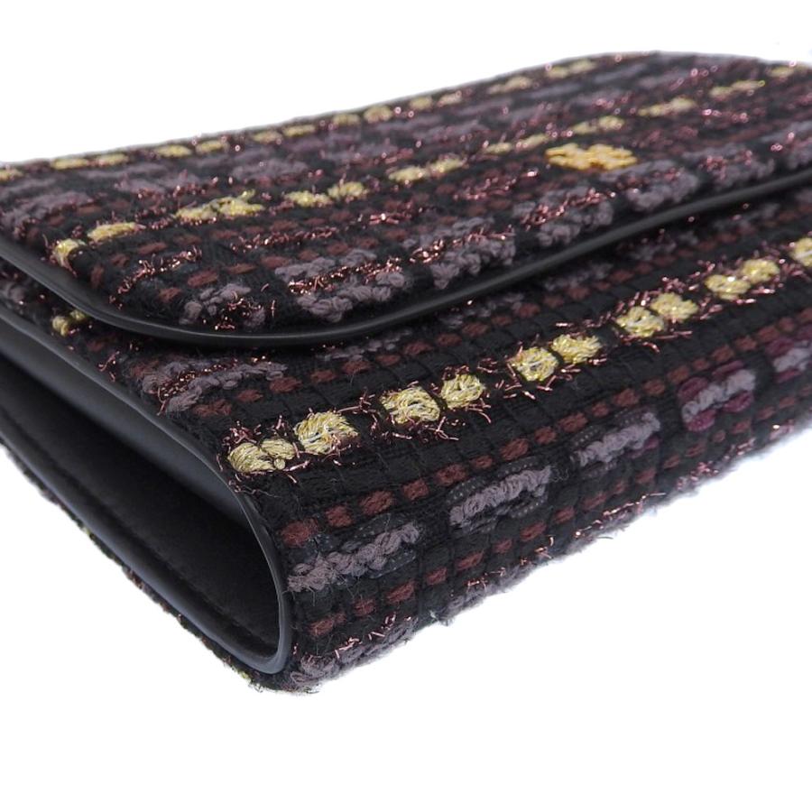 トリーバーチ ツイード チェーンショルダーバッグ TORY BURCH トリーバーチ チェーンウォレット 斜め掛けバッグ