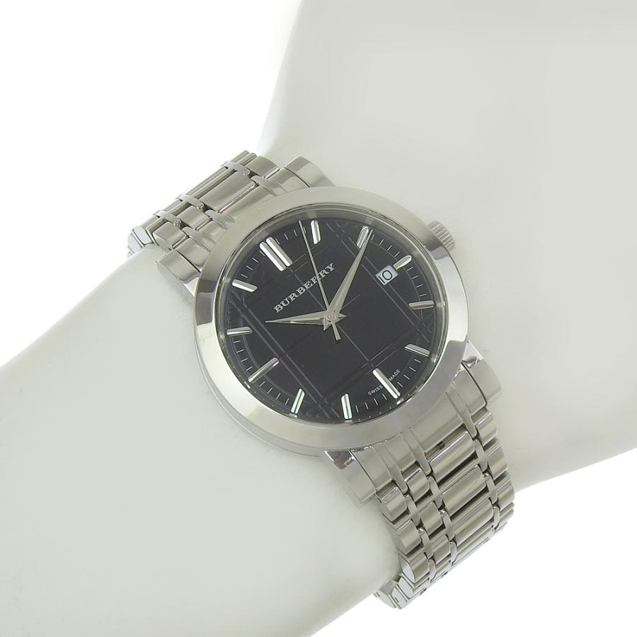 BURBERRY バーバリー デイト BU1364 黒文字盤 SS クォーツ 電池