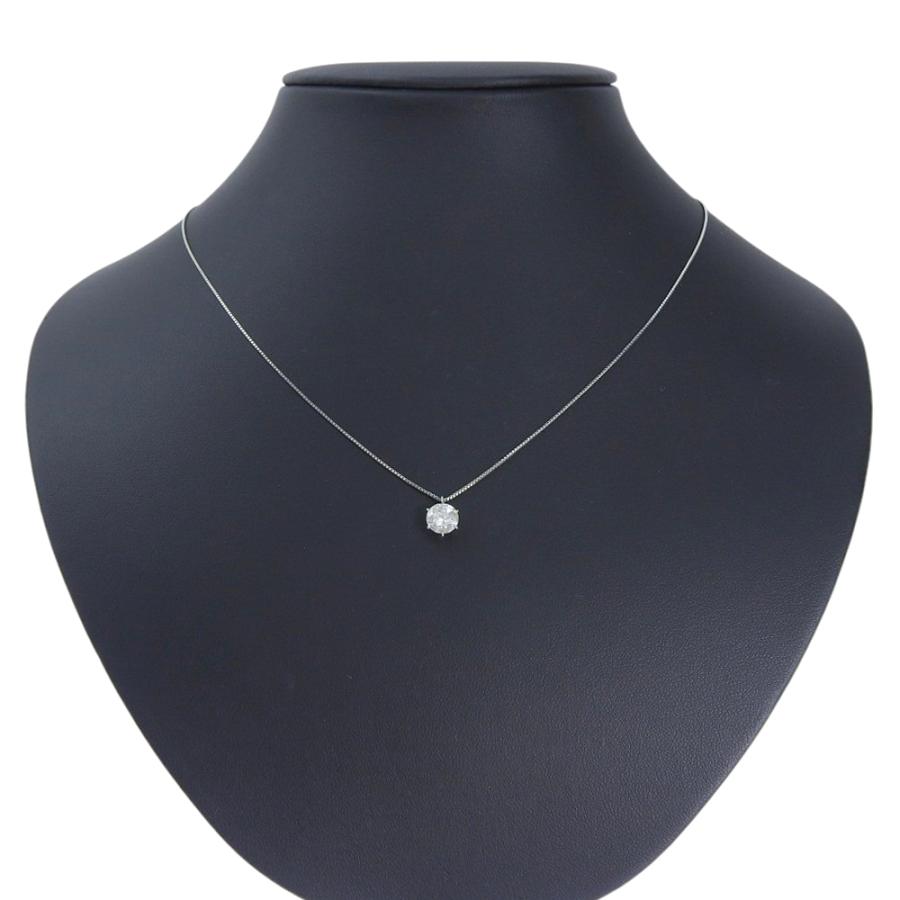 ネックレス 2.7g Pt850/Pt900 プラチナ 1Pダイヤモンド 1.082ct